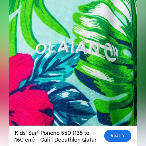 Kids Oalian Decathlon Surf Poncho - Picture 10 of 15